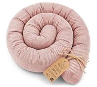 Totsy Baby Oreiller Corps Dormeur Latéral 200 cm Oeko-Tex Long Coussin Ergonomique Respirant Lavable de Couchage Soutien Cou Confort Rose Velours côtelé