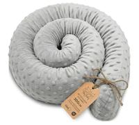 Totsy Baby Oreiller Corps Dormeur Latéral 300 cm Velvet Long Coussin Ergonomique Respirant Lavable de Couchage Soutien Cou Confort Certificat Oeko-Tex Gris Clair