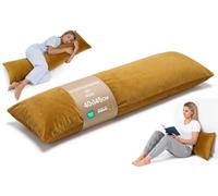 Totsy Baby Traversin Ergonomique 40x145 cm Housse Amovible - Coussin de maternité pour Dormir sur Le côté Body Pillow Bou oux Respirant - certifié Oeko-TEX Moutarde
