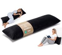Totsy Baby Traversin Ergonomique 40x145 cm Housse Amovible - Coussin de maternité pour Dormir sur Le côté Body Pillow Bou oux Respirant - certifié Oeko-TEX Noirceur