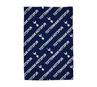 Couverture Polaire Officielle du Tottenham Hotspur FC | Douce et Chaude, Motif Football | Couverture Bleue | Idéale pour la Maison, la Chambre, Les soirées Pyjama et Le Camping