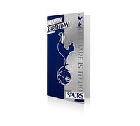 TOTTENHAM TO011 Carte d'anniversaire découpée avec Blason Hotspur Multicolore 22,9 x 12,7 cm