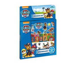 Totum kit créatif - Pat Patrouille - stickerset - Set d'autocollants d'environ 50 pcs et 1 scène cartonnée -