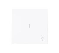 Touche bouton-poussoir avec symbole lumière et visorNIESSEN 8904.4 BTserie AlbaBlanco mat