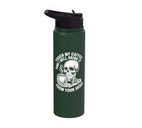 Touche mon café et je le boirai dans ton crâne Stainless Steel Insulated Water Bottle