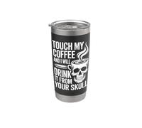 Touche mon café et je le boirai Gobelet isotherme en acier inoxydable double paroi