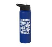 Touche mon café et je le boirai Stainless Steel Insulated Water Bottle