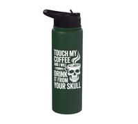 Touche mon café et je le boirai Stainless Steel Insulated Water Bottle