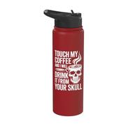 Touche mon café et je le boirai Stainless Steel Insulated Water Bottle