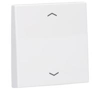 Touche simple bouton-poussoir volet A, couleur blanc alpin (référence : JUNG A101PBFWW)