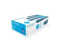 TouchGuard Gants jetables en vinyle bleu, non-poudré, boîte de 100, taille S