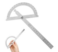 Touosy 180° Rapporteur D'angle Numerique Fausse Equerre Inclinometre Regle Metal Acier Inoxydable Vis Blocage Réglable pour Peinture Dessin Mesurer Production Bricolage Travail du Bois Maison