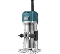 Toupie à bois compacte 800W Toupie à main avec 30000RPM 6 vitesses variables Toupie électrique Toupie à bois Outil de coupe à main Outil de coupe à palme