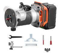 Toupie d'angle sans fil SucceBuy avec moteur sans balais, toupie compacte à vitesse variable et base fixe, pince de serrage de 6,35 mm, toupie à une main pour le travail du bois, 18 V, Li-Ion (sans ba