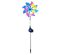 Toupie de jardin à énergie solaire colorée et étanche | Windspinner de jardin pour pelouse, terrasse, balcon, parc, ferme, cour et camping