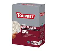 Toupret BCMULEX01 Tous Travaux Poudre 3 en 1 Extérieur 1 Kg Enduit, Blanc