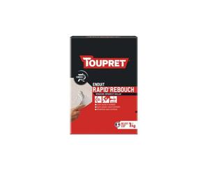 TOUPRET Enduit rebouchage rapide intérieur / extérieur poudre 4 kg - Blanc