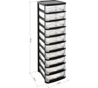 Tour 10 tiroirs de rangement 320x370x1025mm EDA - 17745