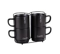 Tour 4 mugs café porcelaine 39cl