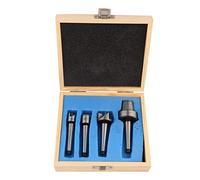 Tour à bois Live Center Drive Spur Cup, 4PCS Tour tournant Spur Cup Center Set Live Center Tour à bois Drive Spur Cup avec boîte de bonne qualité pour outil de tournage du bois (MT1)