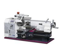 Tour à métaux d'établi hauteur des pointes 100 mm entre-pointes 300 mm alésage 21 mm 0,6 kW 230V vitesses variables Optiturn TU2004V 230V