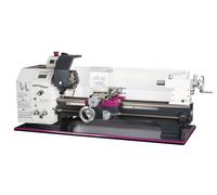 Tour à métaux d'établi hauteur des pointes 125 mm entre-pointes 550 mm alésage 26 mm 1,1 kW 230V vitesses variables Optiturn TU2506VB 230V