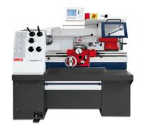 Tour à métaux précise hauteur des pointes 170 mm entre-pointes 700 mm alésage 50 mm 5,3 kW 400V + variateur Emco EMCOMAT-17 D