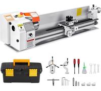 Tour à métaux SucceBuy 220x1000 mm à avance automatique, vitesse de rotation de 2500 tr/min et moteur brushless de 1250 W, accessoires inclus, tour d'établi pour l'usinage précis de pièces