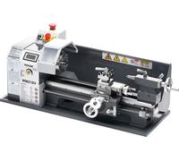 VEVOR Tour à Métaux de Précision, 210x370 mm, 550 W, 0-2500 tr/min Vitesse Variable, Engrenage Métallique, pour Traitement de Pièces Précision, Filetages Impériaux Métriques, Métaux Tendres, Plastique