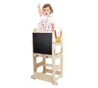 Tour d'apprentissage Chaise d'apprentissage avec tableau à craies 2 en 1 Cuisine Learning Aides de cuisine Tour d'apprentissage Montessori pour enfants 91×41×38cm