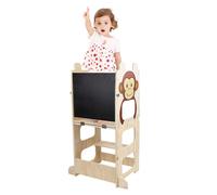 Tour d'apprentissage Chaise d'apprentissage avec tableau à craies 2 en 1 Cuisine Learning Aides de cuisine Tour d'apprentissage Montessori pour enfants 91×41×38cm