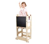Tour d'apprentissage Chaise d'apprentissage avec tableau à craies 2 en 1 Cuisine Learning Aides de cuisine Tour d'apprentissage Montessori pour enfants 91×41×38cm