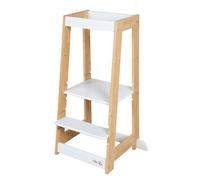 Roba Tour d'apprentissage en bois pour enfants – Bambou FSC® bicolore, réglable, 80 kg