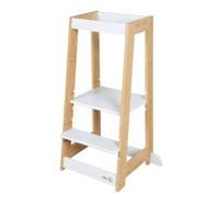 roba Tour d'apprentissage en Bois - Bicolore - Tabouret Sécurisé pour Enfants - Idéal comme Aide en Cuisine - Supporte jusqu'à 80 kg - Bambou Certifié FSC®