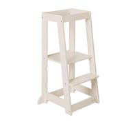 Tour d'apprentissage « Monti Step » de roba selon la méthode Montessori - Tabouret marchepied sécurisé pour enfants - Idéal comme aide de cuisine - Supporte jusqu'à 80 kg - Bois ®