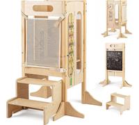 Tour d'apprentissage pliable avec tableau noir et filet de sécurité
