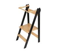 Tour d'apprentissage pour Enfants, 3 en 1 Montessori Pliable Tour d Observation, Multifonctionnelle Réglable Tour d'apprentissage, 88 * 45 * 45cm-Curry Noir