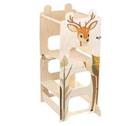 Tour d'apprentissage pour enfants - Montessori 3-en-1 - Pliable - À partir de 18 mois - Bois - Sans rembourrage - Sikahirsch