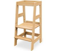 Tour d'apprentissage Rootz - Discovery Tower - Kitchen Aid - Bois de hêtre massif - Protection anti-chute sur tout le pourtour - 40 cm x 47 cm x 85 cm