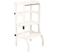 Tour d'apprentissage - table Step'n'Sit blanc fermoirs laiton Multicolore G
