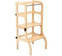Tour d'apprentissage - table Step'n'Sit bois fermoirs laiton Multicolore G