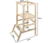 Tour d'apprentissage VIVOLILV,Tour d Observation Enfant Montessor 1-3 Ans,Tour d'observation,Bois,39x52x90 cm