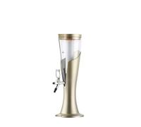Tour de bière de distributeur de boisson de 1,5 L/3 L, distributeur de boissons avec robinet et tube de glace pour les bars de fêtes, pubs, tour de bière en plastique avec lumières(Champagne,3L)