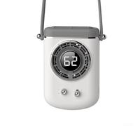 Tour de cou pour tour de cou, affichage numérique portable pour mini ventilateur de refroidissement électrique portable, rechargeable par USB pour le travail en plein air (2000 mA)