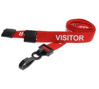 Tour de cou Visiteur 15mm Rouge - Pack de 100