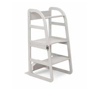 Tour de Cuisine Transformable en bois, Tour d’apprentissage 2 en 1, Gris pastel - leg&go
