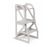 Tour de Cuisine Transformable en bois, Tour d’apprentissage 2 en 1, Gris pastel - leg&go Securestep