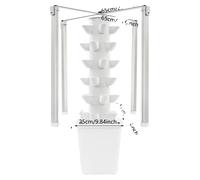 Tour de culture hydroponique, 30 emplacements pour plantes, 6 niveaux, BLANC