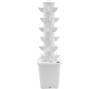 Tour de culture hydroponique, 30 emplacements pour plantes, 6 niveaux, BLANC