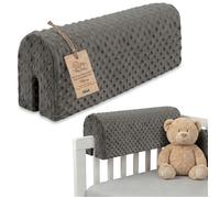 Tour de lit bébé respirant 70 cm - contour de lits pour tout-petits protege barriere bebe tours Mousse Minky Gris